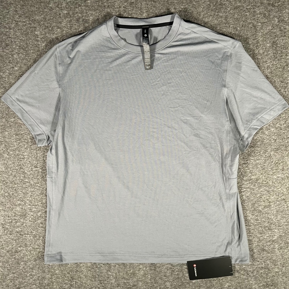 Lululemon EasySet Train Short Sleeve Mesh T-Shirt Gray XL LM3FKLS SOGY
